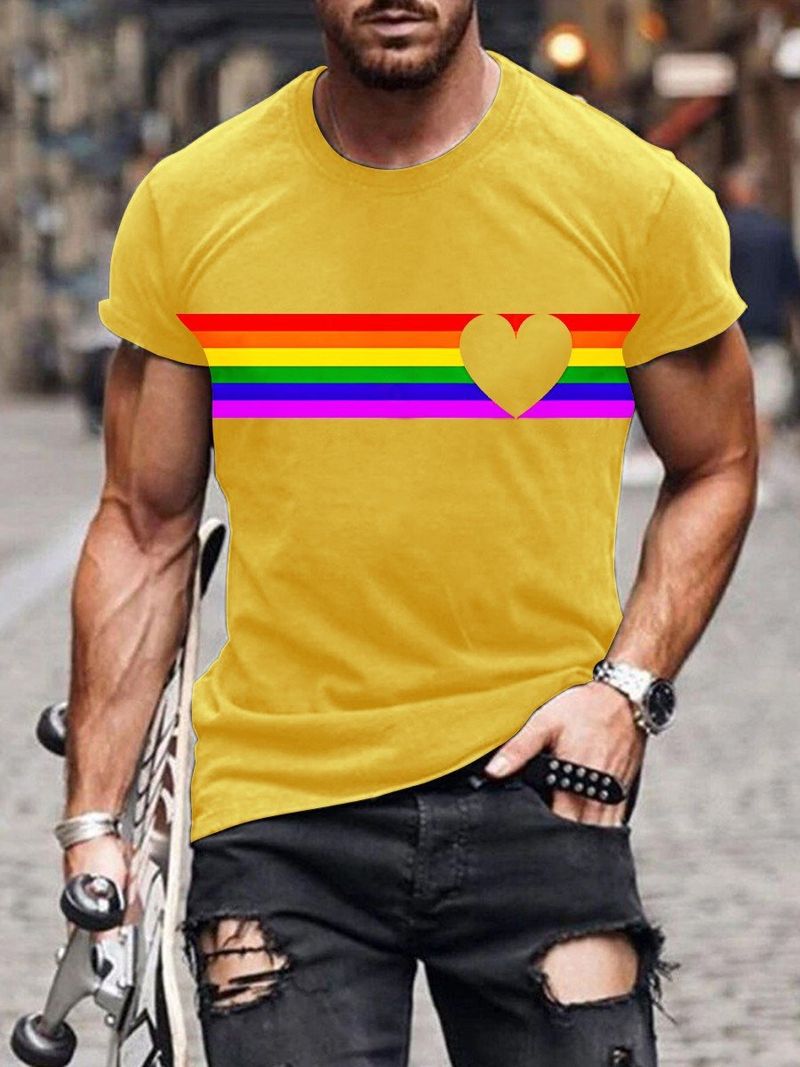 Abbigliamento da uomo 2024 nuova primavera ed estate stampa digitale di moda versatile pullover da uomo a maniche corte T-shirt sportiva top allentato_voghion.com