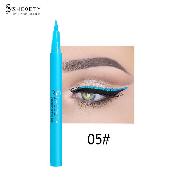 Oogschaduw & eyeliner combinatie SHCOETY Color Eyeliner Pen is niet gemakkelijk te vervagen Matte langdurige waterdichte make-up Geschilderde eyeliner_voghion.com