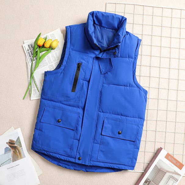 Gilet matelassé unisexe brodé avec logo personnalisé – Veste de travail légère et chaude pour l'image de marque de l'entreprise_voghion.com