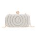 New For Women Sweet Lady Clutch Socialite Water Drop Pearl Chain Party Evening Bag_voghion.com