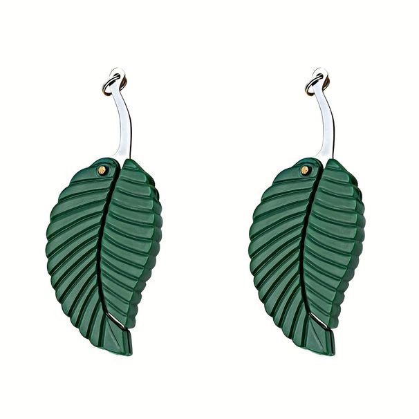 Porte-clés multifonctionnel en forme de feuille verte, 2 pièces, outil de poche d'extérieur, accessoires pour clés, cadeau créatif, vert_voghion.com
