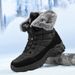 Bottes de neige montantes chaudes en coton épais pour hommes, élégantes et polyvalentes_voghion.com