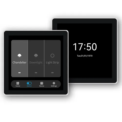 Intelligenter 4-Kanal-Touchscreen-Relaisschalter mit Szenensteuerung (Zigbee 3.0/WLAN, Alexa/Google Home-kompatibel, Wandmontage, Energieüberwachung)_voghion.com