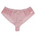 Women's Intimates Ice Silk Lace Girl Panties Hollow Sexy Peach Half Hip Sexy Low Waist Ladies Thong_voghion.com