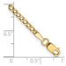 10k 2.5mm Semi-Solid Curb Link Chain Anklet_voghion.com