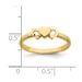 14K Solid Heart With Diamond-cut Hearts Ring_voghion.com