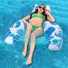Pvc Inflatable Lounge Chair Water Floating Chair Adult Floating Bed Water Bed Single Floating Row Swimming Pool Swimming Lounge Chair_voghion.com