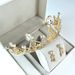 Ensemble de boucles d'oreilles couronne de mariée en diamant, couronne d'anniversaire, diadème perlé fait à la main, accessoires pour cheveux, accessoires de mariage, nouvelle collection, offre spéciale_voghion.com