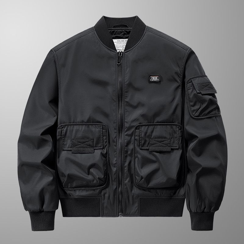 Herren Bomberjacke Jacke Fluganzug Baseball Uniform Arbeit_voghion.com