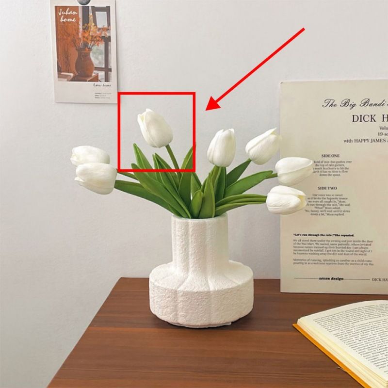 Vases Ins Oil Painting Tulip Artificial Flower Living Room Flower Decoration Furnishings High Grade Vase Ornaments_voghion.com
