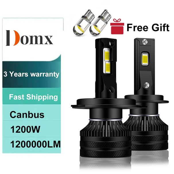Domx CSP H1 H4 H7 Canbus H8 H11 HB3 9005 HB4 9006 Fari a LED Mini 1200W 1200000LM Lampadine per auto Automobili Auto_voghion.com