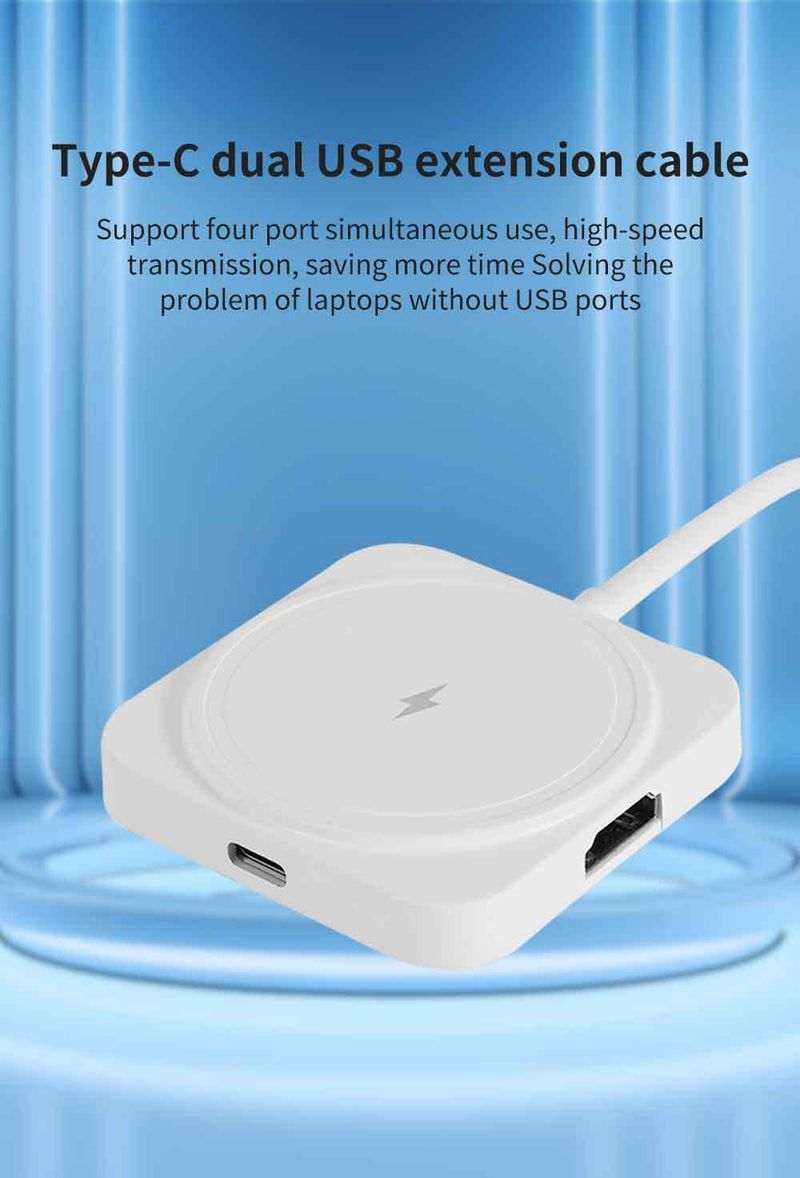 Hub USB 3.0 Um para quatro Hub multivelocidade para computador Divisor USB Expansor USB de 4 portas_voghion.com