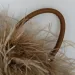 2024 Real Natural Ostrich Feather Mini Handbag Fur Fluffy Womens Dress Up Wallet Party Leather Handle Clutch Bag Peach_voghion.com