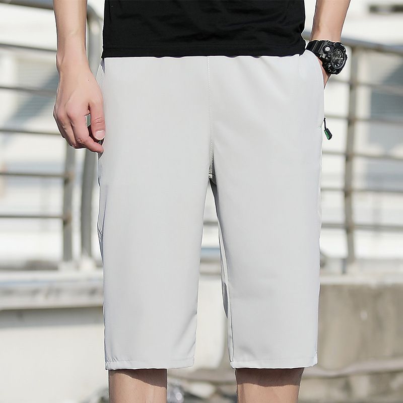Vêtements pour hommes Shorts décontractés à 6 points pour hommes Shorts d'été Tendance Vêtements d'extérieur amples d'été Pantalons courts mi-longs grande taille_voghion.com