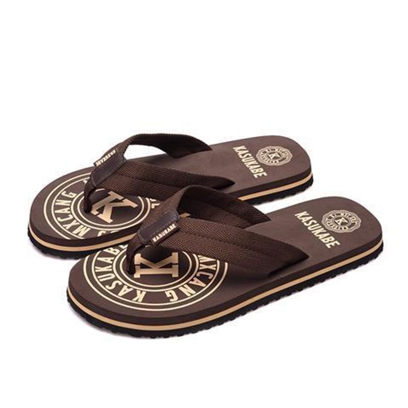 Papuci de plajă pentru bărbați, personalizați, cu litere de caractere, Xiaobei, casual și la modă, cu clips antiderapant din cauciuc_voghion.com