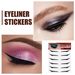 West&Month zelfklevende eyeliner zes paar dubbele oogleden stage party club oogmake-up patch_voghion.com