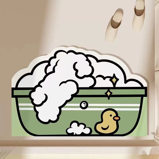 Otthoni bútorok Rajzfilm aranyos kovaalga iszap nedvszívó pad zuhanyzó fürdőszoba ajtó fürdőszoba WC gyorsan száradó csúszásmentes lábtörlő_voghion.com