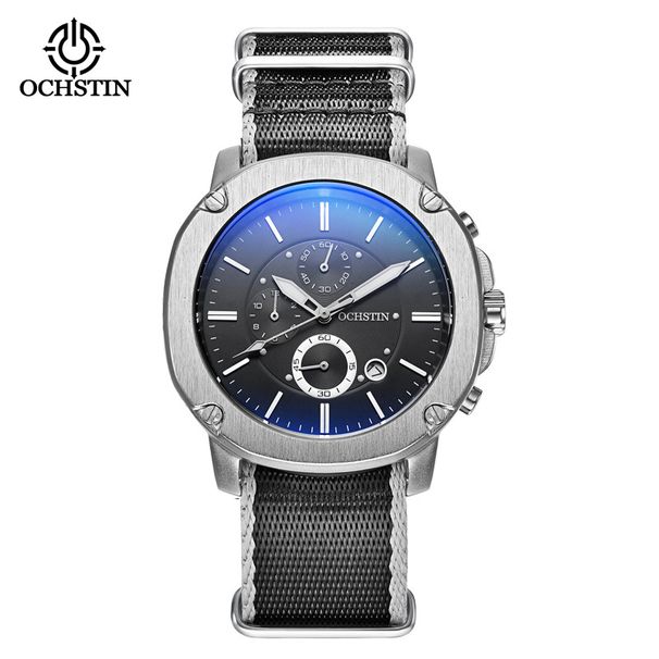 OCHSTIN Herrenuhr Wasserdicht Mode Nylonarmband Uhr Leuchtende Quarz 6-polige Uhr_voghion.com