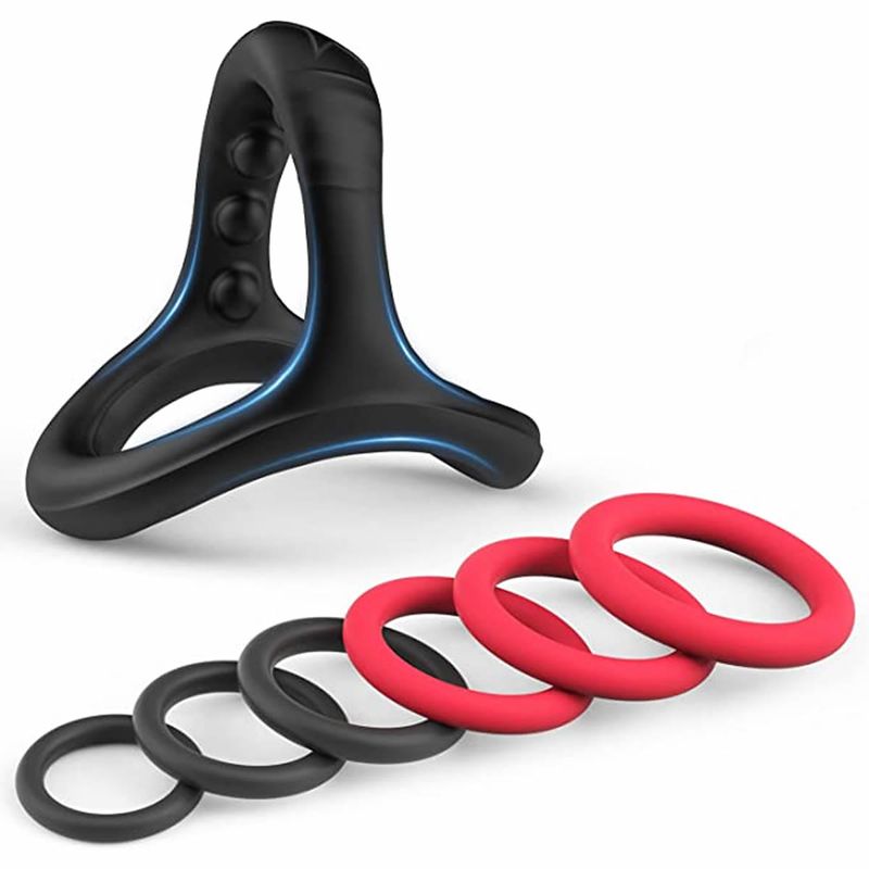 Juego de anillos de silicona con 7 tamaños diferentes para mejorar la erección, duraderos, más fuertes y elásticos para adultos_voghion.com