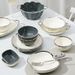 Minimalist Ceramic Tableware Set With Silver Electroplating - Japanese-Inspired Bowls & Plates For Home, Restaurant & Gifting_voghion.com