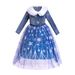 Kinderkleidung 2024 Winter Prinzessin Kleid Weihnachtsgeschenk Mädchen Pelzkragen Prinzessin Kleid Frozen_voghion.com