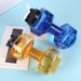 Dumbbell fitness creative outdoor portable kettle plastic 2.6L dumbbell sports space kettle direct drinking handle lid cup_voghion.com