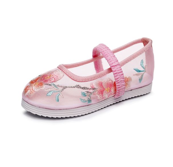 Kinder Sommer Hanfu Mesh bestickt antike Kostüm, chinesischen Stil, und Mittelschule Kinderschuhe, Sandalen_voghion.com