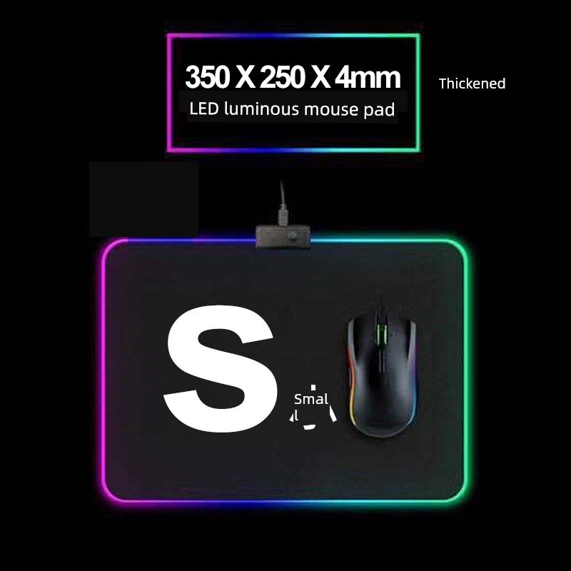 Ποντίκι μεγάλου μεγέθους RGB για παιχνίδια ηλεκτρονικών σπορ, αδιάβροχο, παχύρρευστο φωτιστικό γραφείου_voghion.com