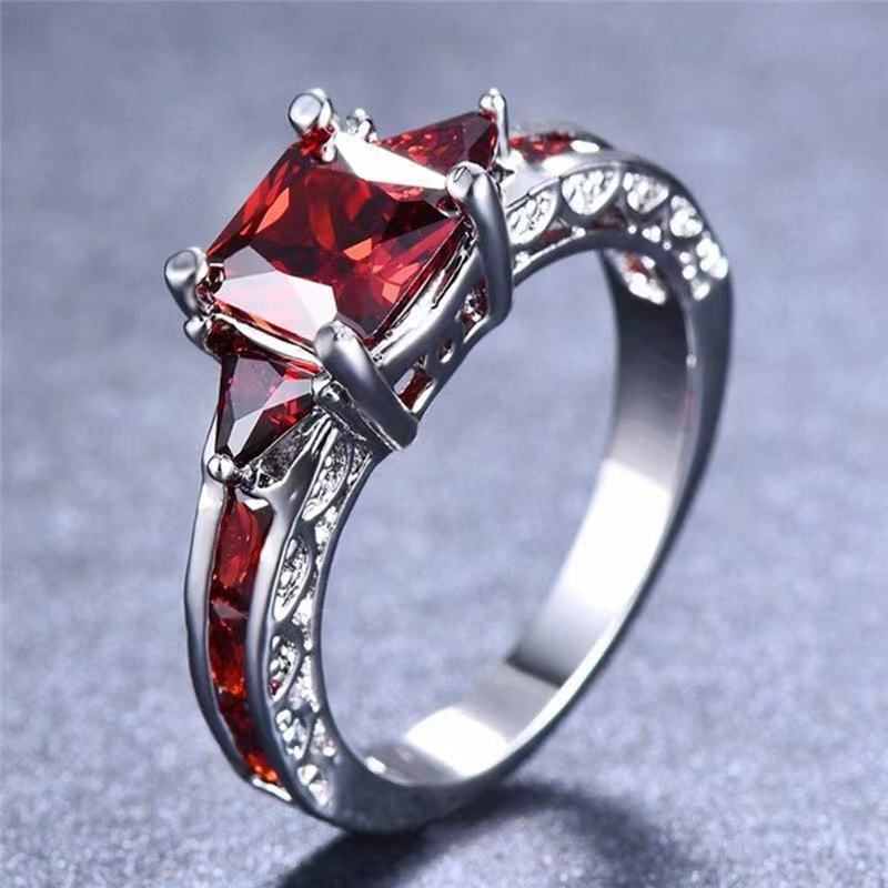 Bague creuse en zircon noir, tendance et très populaire, pour femmes et couples_voghion.com