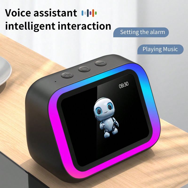 TF26 Pro Smart Speaker For Bluetooth Connection Voice Call Smart Speaker Large Screen Display_voghion.com