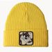 Unisex Accessories Hip Hop Knit Beanie Animal Embroidery Pattern Knit Hat Neutral Warm Beanie_voghion.com