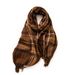 2024 New Winter Fashion Versatile Scarf Style Checkered Warm Tassel Scarf Women's Medium To Long Style_voghion.com