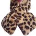 Winter Or Women, Plush Thickened Warm Neck Warmer, Rabbit Fur Cross Scar, Korean Style Fashion Leopard Print_voghion.com
