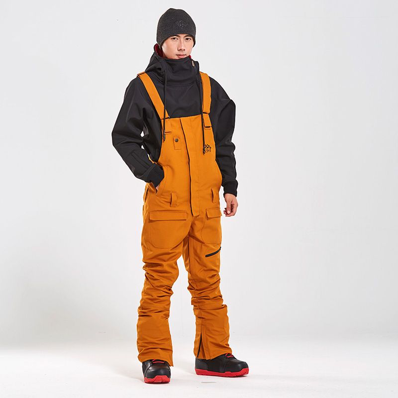 Kombinezon narciarski Snowboard podwójny deska wodoodporny czarny zimowy narty halowe nowe spodnie narciarskie_voghion.com