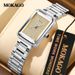 Women's Elegant Square Crystal Dial Stainless Steel Watch With Waterproof For Office And Business Workplace Business Quartz Watch_voghion.com