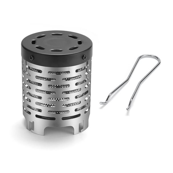 Outdoor mini camping equipment stainless steel baking stove infrared heating cover hand warmer_voghion.com