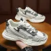 Men Breathable Mesh Sneakers Trend Versatile Thick Soled Non Slip Casual Style Running Shoes Fashion Grey Free Shipping_voghion.com
