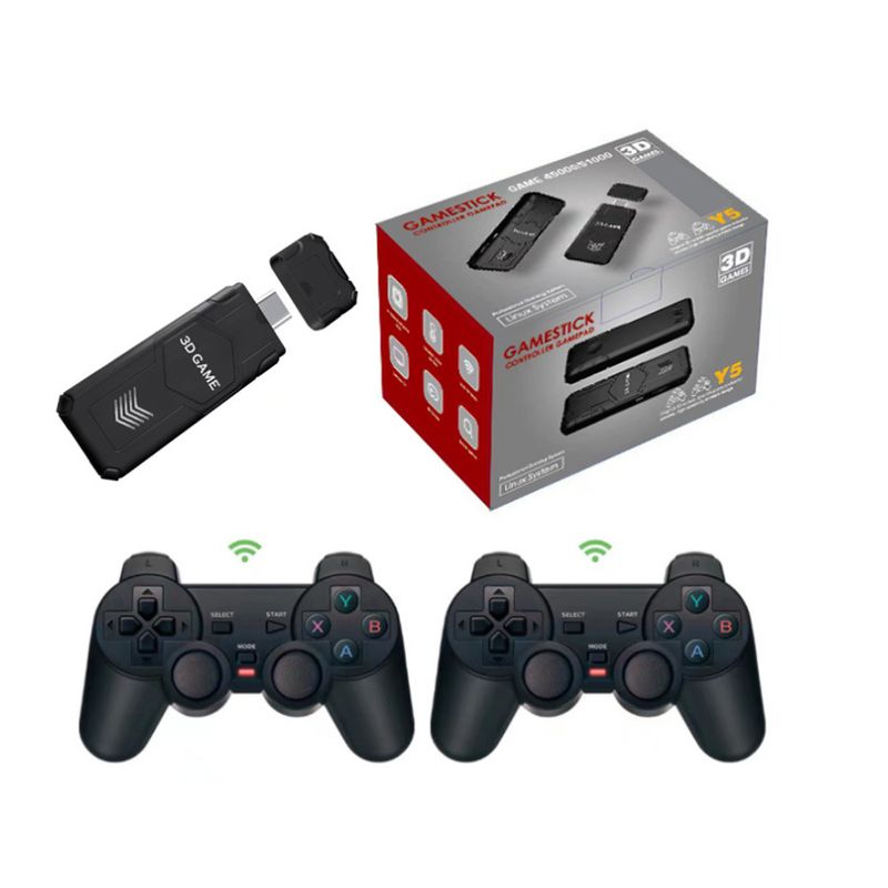 Y5 Game Machine TV Box HDMI HD 3D Arcade God Of War Iron Fist PSP Wireless Controller_voghion.com