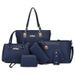 Handtasche-Set fir Fraen Einfarweg Lychee-Kärentasche Sechs Sätz Handtasche Schëllertasche mat grousser Kapazitéit Crossbody-Tasche_voghion.com