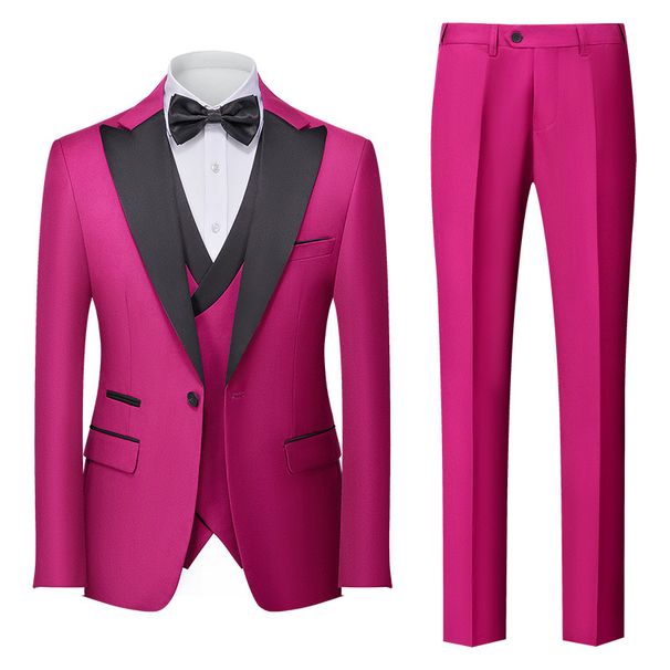 CT New Three-Piece Men's Double-Slit Formal Suit Set_voghion.com