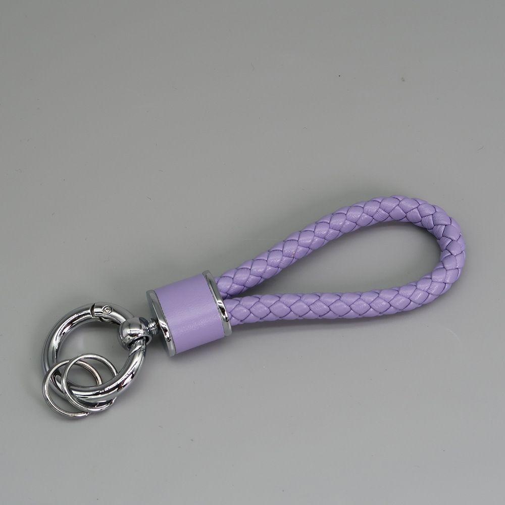 Portachiavi per auto, creativo ciondolo per borsa coreano, in corda di pelle intrecciata_voghion.com