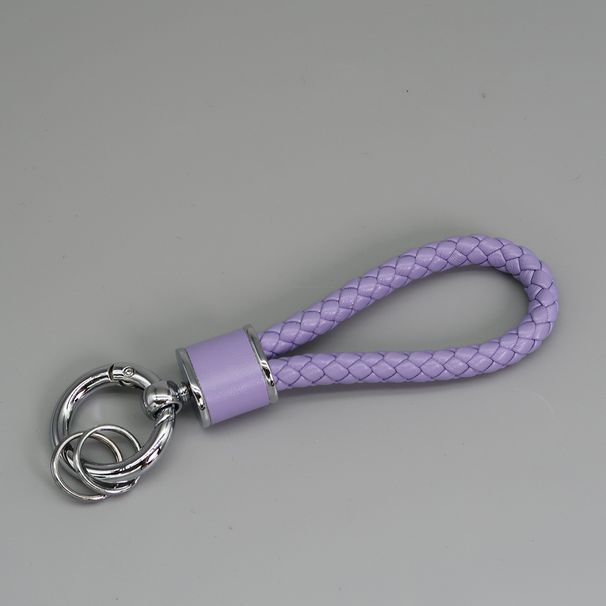 Portachiavi per auto, creativo ciondolo per borsa coreano, in corda di pelle intrecciata_voghion.com