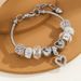 Pan's Crystal With Hollow Heart And Diamond Inlay DIY Handmade Large Hole Bead Detachable Bracelet_voghion.com