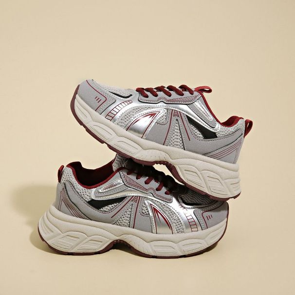 New Dad Women Spring Student Sports Running Casual Shoes Thick Bottom Heightening_voghion.com