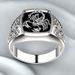 Bague créative en relief pour homme, motif totem gravé, motif scorpion venimeux_voghion.com