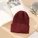 Versatile Candy Color Rabbit Fur Knitted Women's Autumn Winter Korean Style Number Patch Pullover Warm Wool Hat_voghion.com