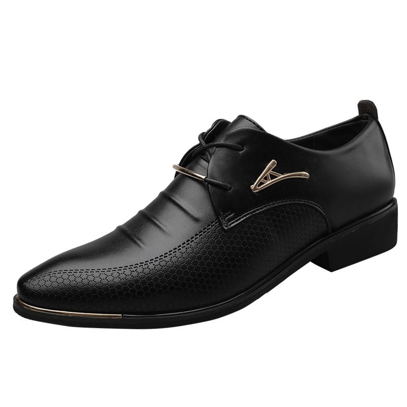 2021 Frühjahr Neue Große Leder Business Kleid Herren Schnürschuhe Casual_voghion.com