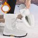 Scarponi da neve per donna, scarpe calde e alte in cotone con pile, scarponi da trekking per esterni, scarponi da sci_voghion.com