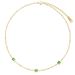 Emerald Fashion Collana in acciaio al titanio da donna Ins Fashion semplice versatile in acciaio inossidabile con zirconi verdi Lock Bone_voghion.com