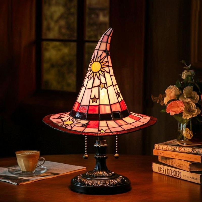 Nachtlichter Hexenhut-Lampen Hexenhut-Lampen-Ornamente Magisches Licht USB-Stecker LED-Licht-Ornamente_voghion.com